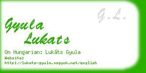 gyula lukats business card